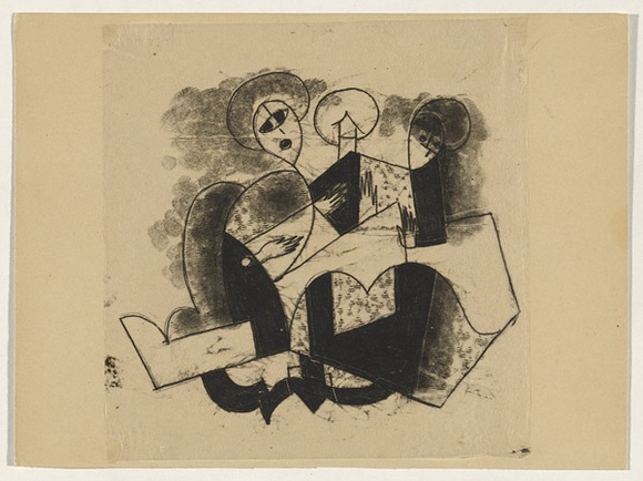 Artist: b'Hirschfeld Mack, Ludwig.' | Title: b'not titled [Seated figure group]' | Date: (c.1922) | Technique: b'transfer print'