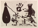 Artist: b'SANSOM, Gareth' | Title: bQuand on est Mort c'est pour de bon | Date: 1994, January - March | Technique: b'aquatint and softground, printed in black ink, from one plate'