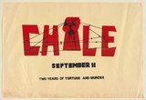 Artist: b'MACKINOLTY, Chips' | Title: b'Chile' | Date: 1976 | Technique: b'screenprint, printed in colour, from two stencils'