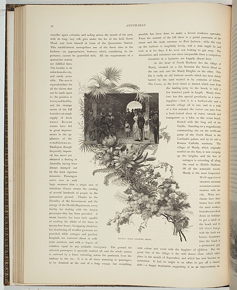 Title: b'Manly wild flower show.' | Date: 1886 | Technique: b'wood-engravings, printed in black ink, from one block'