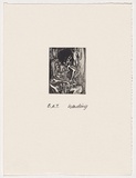 Artist: HARDING, Nicholas | Title: Untitled (Seated woman). | Date: 2002 | Technique: open-bite and aquatint, printed in black ink, from one plate