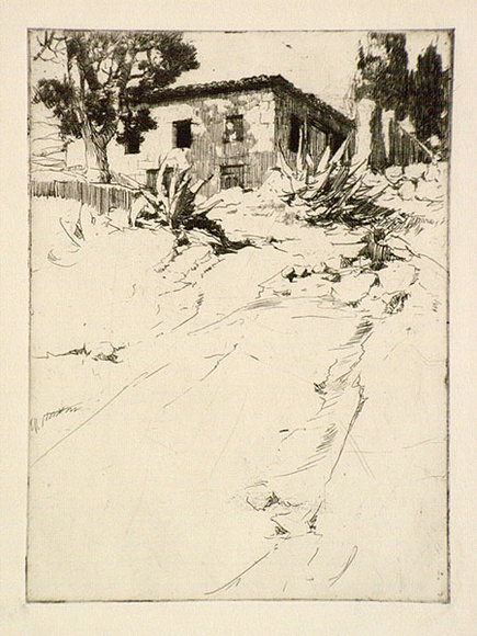 Artist: b'Herbert, Harold.' | Title: b'The hermitage, Martigue.' | Date: c.1921 | Technique: b'drypoint, printed in black ink, from one plate'