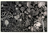 Artist: Petyarre, Katy. | Title: not titled [No.54] | Date: 1990 | Technique: woodcut, printed in black ink, from one block