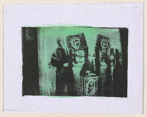 Artist: b'SIBLEY, Dan' | Title: bYou know it's bad (green). | Date: 2001 | Technique: b'lithograph, printed in black ink, from one stone; colour-reduction in green ink'
