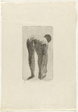 Artist: Dickerson, Robert. | Title: Stooping figure. | Date: 1977 | Technique: etching and aquatint, printed in black ink, from one zinc plate
