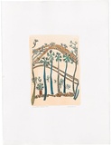 Artist: Bradhurst, Jane. | Title: Ancient palms, Kimberley WA. | Date: 1997 | Technique: lithograph, printed in black ink, from one stone; hand-coloured in watercolour
