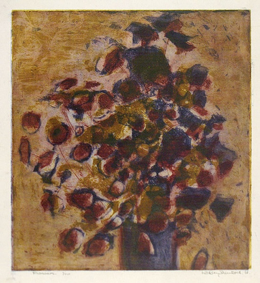 Artist: b'Dumbrell, Lesley.' | Title: b'Flowers.' | Date: 1961 | Technique: b'etching' | Copyright: b'\xc2\xa9 Lesley Dumbrell'