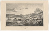 Artist: Sainson, Louis de. | Title: Vue d'Hobart-Town, Prise de l'Est (Ille Van Diemen). | Date: 1833 | Technique: lithograph, printed in black ink, from one stone