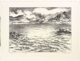 Artist: b'Mortensen, Kevin.' | Title: b'Landfall' | Date: 1994 | Technique: b'lithograph, printed in black ink, from one stone' | Copyright: b'\xc2\xa9 Kevin Mortensen'