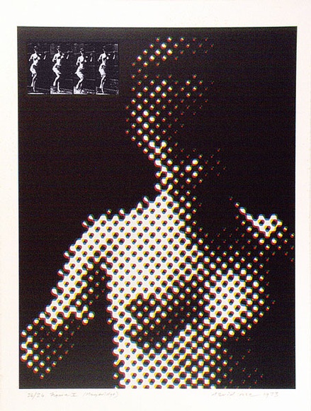 Artist: b'Rose, David.' | Title: b'Figure X (Muybridge)' | Date: 1973 | Technique: b'screenprint, printed in colour, from multiple stencils'