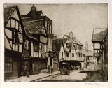 Artist: b'LONG, Sydney' | Title: b'Friar Street, Worcester' | Date: 1919 | Technique: b'aquatint and line-etching, printed in warm black ink with plate-tone, from one copper plate' | Copyright: b'Reproduced with the kind permission of the Ophthalmic Research Institute of Australia'