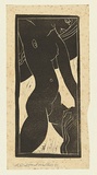 Artist: Walker, Ralph Trafford. | Title: (Nude woman) | Date: 1937 | Technique: linocut, printed in black ink, from one block
