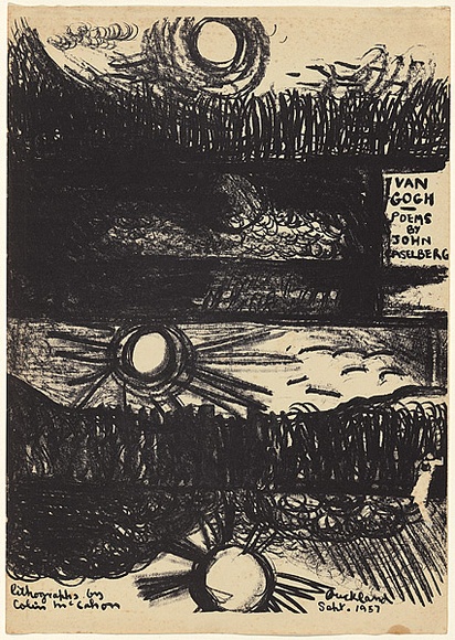Title: b'II Van Gogh poems [title page]' | Date: 1957 | Technique: b'off-set lithograph, printed in black ink, from one plate'