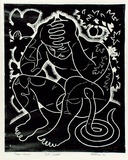 Artist: b'Hawkins, Weaver.' | Title: b'Adam alone' | Date: 1962 | Technique: b'linocut, printed in black ink, from one block' | Copyright: b'The Estate of H.F Weaver Hawkins'