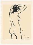 Artist: b'ROSE, David' | Title: b'Life drawing (motif for tall vase)' | Date: 1986 | Technique: b'screenprint, printed in colour, from multiple stencils'