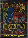 Artist: b'Jones, Garry.' | Title: b'Koori votes count' | Date: 1991 | Technique: b'offset-lithograph, printed in colour'