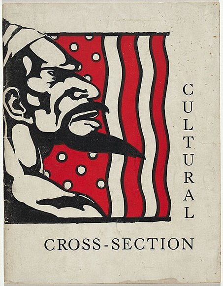 Title: b'Cultural cross-section.' | Date: 1941 | Technique: b'letterpress text; linocuts, printed in coloured ink, from multiple blocks'