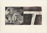 Artist: b'Tillers, Imants.' | Title: b'Diaspora/ [I and thou]' | Date: 1997 | Technique: b'etching, printed in black ink, from two plates' | Copyright: b'Courtesy of the artist'