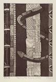 Artist: Couzens, Vicki. | Title: Meerreng teen kuuyany gunditj | Date: 2000, June | Technique: etching and aquatint, printed in black ink, from one plate | Copyright: © V. Couzens
