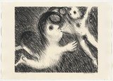 Artist: BOYD, Arthur | Title: St Francis blowing Brother Masseo into the air. | Date: (1965) | Technique: lithograph, printed in black ink, from one plate | Copyright: Reproduced with permission of Bundanon Trust