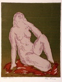 Artist: b'Sumner, Alan.' | Title: b'Model resting' | Date: 1944 | Technique: b'screenprint, printed in colour, from four stencils'