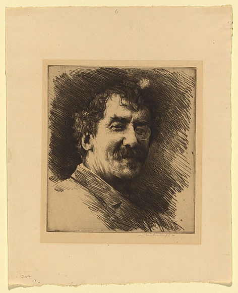 Artist: Menpes, Mortimer. | Title: The great man ... monocole left eye | Date: c.1892 | Technique: drypoint, printed in black ink, from one plate