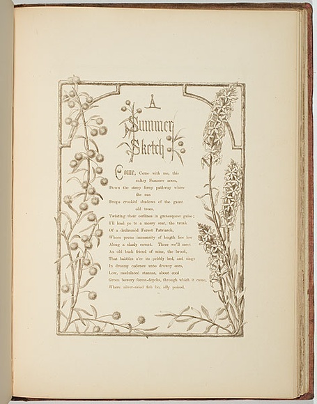 Artist: b'Meredith, Louisa Anne.' | Title: b'A summer sketch [title page]' | Date: 1860 | Technique: b'lithograph, printed in brown ink, from one stone'