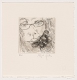 Artist: b'Weeks, Elizabeth.' | Title: b'Self portrait' | Date: c.2003 | Technique: b'etching and aquatint, printed in black ink, from one plate'