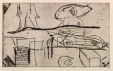 Artist: b'Furlonger, Joe.' | Title: b'Gold Coast Indy' | Date: 1992, May-July | Technique: b'etching and drypoint, printed in black ink, from one plate'