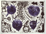 Artist: SANSOM, Gareth | Title: Cosmic balls and me (1960) | Date: 1994, January - March | Technique: aquatint and lithograph, printed in colour, from one plate, and one stone