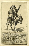 Artist: LINDSAY, Lionel | Title: Invitation to exhibition at Decoration Galleries. | Date: 1921 | Technique: etching, printed in black ink, from one copper plate | Copyright: Courtesy of the National Library of Australia