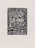 Artist: HANRAHAN, Barbara | Title: Adam and Eve | Date: 1988 | Technique: linocut, printed in black ink, from one block