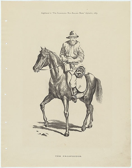 Artist: b'Calvert, Samuel.' | Title: b'The prospector.' | Date: 1883 | Technique: b'wood-engraving, printed in black ink, from one block'