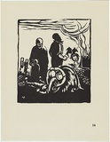 Artist: Zuvella, Mary. | Title: After the battle. | Date: 1954 | Technique: linocut, printed in black ink, from one block