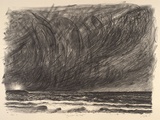 Artist: b'Trenfield, Wells.' | Title: b'Against the tide' | Date: 1983 | Technique: b'lithograph, printed in black ink, from one stone'