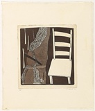 Title: not titled [figure and chair] | Date: 1979 | Technique: etching and aquatint, printed in brown ink, from one plate