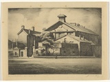 Artist: Beck, Leonard | Title: Hyde Park Barracks, Queens Square, Sydney. | Date: c.1930 | Technique: etching, printed in black ink, from one plate