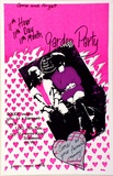 Artist: EARTHWORKS POSTER COLLECTIVE | Title: Come and Forget Garden Party. Rouge invites you to a banquet. | Date: 1979 | Technique: screenprint, printed in colour, from multiple stencils