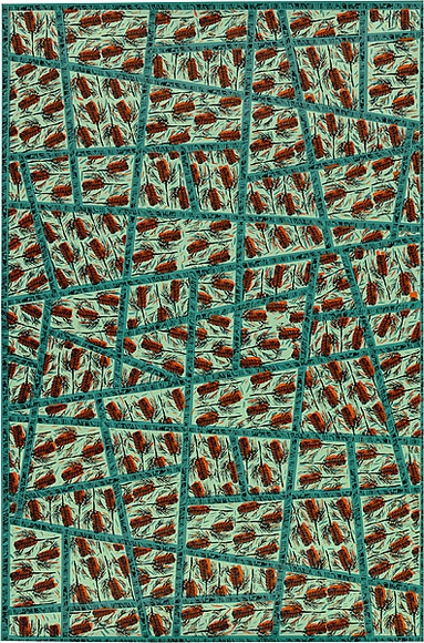 Artist: b'Alder, Alison.' | Title: b'Wrapping paper: Banksia' | Date: 1986 | Technique: b'screenprint, printed in colour, from three stencils'