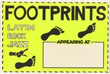 Artist: b'Morrow, David.' | Title: b'Footprints. Latin, Rock, Jazz.' | Date: 1980 | Technique: b'screenprint, printed in colour, from two stencils'
