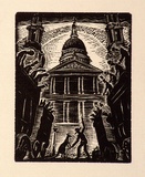 Artist: McGrath, Raymond. | Title: Greeting card: Christmas | Date: 1926, November | Technique: wood-engraving, printed in black ink, from one block