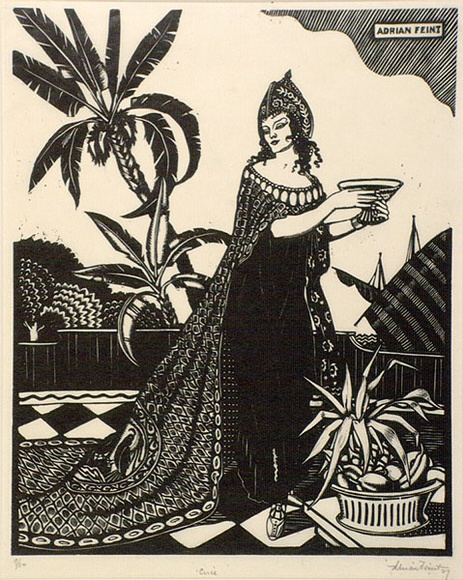 Artist: b'FEINT, Adrian' | Title: b'Circe.' | Date: 1927 | Technique: b'wood-engraving, printed in black ink, from one block' | Copyright: b'Courtesy the Estate of Adrian Feint'