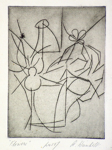 Artist: b'Wienholt, Anne.' | Title: b'Flowers' | Technique: b'line-engraving, printed in black ink with plate-tone, from one copper plate'