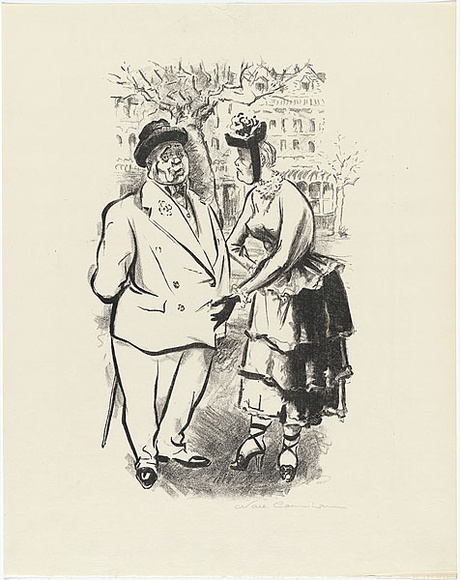 Artist: Counihan, Noel. | Title: An important conversation. | Date: 1948 | Technique: lithograph, printed in black ink, from one stone