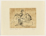 Artist: Boyd, Hermia. | Title: Rest. | Date: 1978 | Technique: etching, printed in brown ink, from one plate