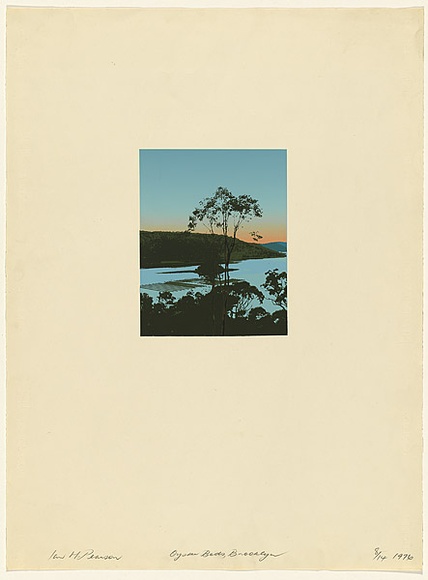 Title: b'Oyster beds, Brooklyn' | Date: 1976 | Technique: b'screenprint, printed in colour, from multiple stencils'