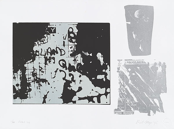 Artist: b'MEYER, Bill' | Title: b'Roland 149 and police patrol' | Date: 1975-76 | Technique: b'screenprint, printed in colour, from four screens' | Copyright: b'\xc2\xa9 Bill Meyer'