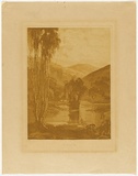 Artist: b'van RAALTE, Henri' | Title: b'The end of day' | Date: c.1927 | Technique: b'aquatint, printed in brown ink, from one plate'