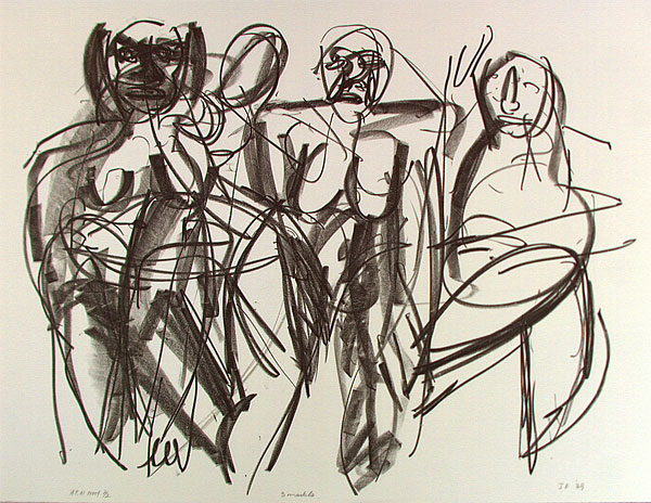 3 Models (1989) By Joe Furlonger (1952–) · Australian Prints + Printmaking