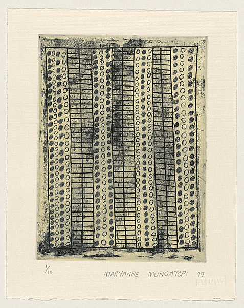 not titled [geometric design with circled and vertical grids] (1999 ...